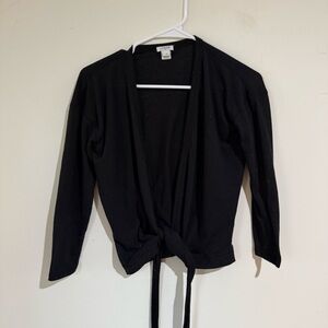 J Crew Black Open Front Cardigan size xs